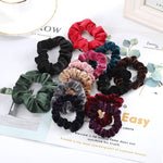 AWAYT Bow Streamers Hair Ring Fashion Ribbon Girl Hair Bands Scrunchies Horsetail Tie Solid Headwear Hair Accessories