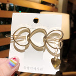 2019 New Women Vintage Heart Star Geometric Alloy Hairpins Sweet Headband Hair Clips Barrettes Female Fashion Hair Accessories