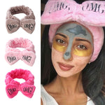 2019 New Letter OMG Headbands for Women Girls Bow Wash Face Turban Makeup Elastic Hair Bands Coral Fleece Hair Accessories