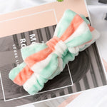 2019 New Letter OMG Headbands for Women Girls Bow Wash Face Turban Makeup Elastic Hair Bands Coral Fleece Hair Accessories
