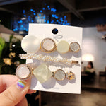 New 3PCS/Set Fashion Pearls Acetate Geometric Hair Clips For Women Girls Headband Sweet Hairpins Barrettes Hair Accessories Set
