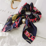 New Chiffon Bowknot Elastic Hair Bands For Women Girls Pearl Scrunchies Headband Hair Ties Ponytail Holder Hair Accessories