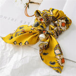 New Chiffon Bowknot Elastic Hair Bands For Women Girls Pearl Scrunchies Headband Hair Ties Ponytail Holder Hair Accessories