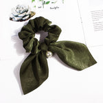 New Chiffon Bowknot Elastic Hair Bands For Women Girls Pearl Scrunchies Headband Hair Ties Ponytail Holder Hair Accessories