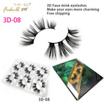 6 Pairs Friholl.m 3d faux mink eyelashes wholesale synthetic strip silk lashes new makeup natural false+eyelashes