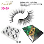 6 Pairs Friholl.m 3d faux mink eyelashes wholesale synthetic strip silk lashes new makeup natural false+eyelashes