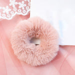 2019 New Mink Fur Hair Rope Scrunchie Women Girls Elastic Hair Rubber Bands Gum Ponytail Holder Hair Accessories