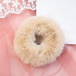 2019 New Mink Fur Hair Rope Scrunchie Women Girls Elastic Hair Rubber Bands Gum Ponytail Holder Hair Accessories