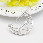 Fashion Woman Hair Accessories Triangle Hair Clip Pin Metal Geometric Alloy Moon Circle Hairgrip Barrette Girls Headwear
