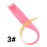 Alileader 18Inch Curly Clip One In Hair Extensions Natural Long Synthetic Hairpieces For Women Girl Pink Blue Colorful