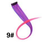 Alileader 18Inch Curly Clip One In Hair Extensions Natural Long Synthetic Hairpieces For Women Girl Pink Blue Colorful
