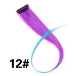 Alileader 18Inch Curly Clip One In Hair Extensions Natural Long Synthetic Hairpieces For Women Girl Pink Blue Colorful