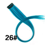 Alileader 18Inch Curly Clip One In Hair Extensions Natural Long Synthetic Hairpieces For Women Girl Pink Blue Colorful
