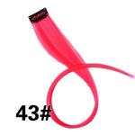 Alileader 18Inch Curly Clip One In Hair Extensions Natural Long Synthetic Hairpieces For Women Girl Pink Blue Colorful