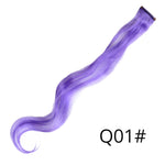 Alileader 18Inch Curly Clip One In Hair Extensions Natural Long Synthetic Hairpieces For Women Girl Pink Blue Colorful