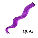 Alileader 18Inch Curly Clip One In Hair Extensions Natural Long Synthetic Hairpieces For Women Girl Pink Blue Colorful