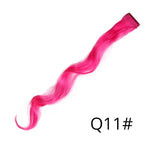 Alileader 18Inch Curly Clip One In Hair Extensions Natural Long Synthetic Hairpieces For Women Girl Pink Blue Colorful
