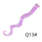 Alileader 18Inch Curly Clip One In Hair Extensions Natural Long Synthetic Hairpieces For Women Girl Pink Blue Colorful