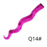 Alileader 18Inch Curly Clip One In Hair Extensions Natural Long Synthetic Hairpieces For Women Girl Pink Blue Colorful