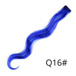 Alileader 18Inch Curly Clip One In Hair Extensions Natural Long Synthetic Hairpieces For Women Girl Pink Blue Colorful