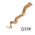 Alileader 18Inch Curly Clip One In Hair Extensions Natural Long Synthetic Hairpieces For Women Girl Pink Blue Colorful