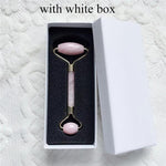 Portable Rose Quartz Facial Massage Crystal Stone Face Lift Jade Massager Roller Set Skin Care Wrinkle Removal Tool for Women