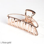 2020 Women Girls Geometric Hair Claw Clamps Hair Crab Moon Shape Hair Clip Claws Solid Color Accessories Hairpin Large/Mini Size
