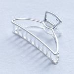 2020 Women Girls Geometric Hair Claw Clamps Hair Crab Moon Shape Hair Clip Claws Solid Color Accessories Hairpin Large/Mini Size