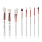 Jessup brushes Pearl White/Rose Gold Makeup brushes set Professional Beauty Make up brush Natural hair Foundation Powder Blushes