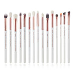 Jessup brushes Pearl White/Rose Gold Makeup brushes set Professional Beauty Make up brush Natural hair Foundation Powder Blushes