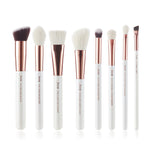 Jessup brushes Pearl White/Rose Gold Makeup brushes set Professional Beauty Make up brush Natural hair Foundation Powder Blushes