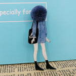 Fashion Brooch Pins for Woman Brooches Cute Girls Cartoon Models Acrylic Brooches Kawaii Pompom Clothing Jewelry Accessories
