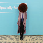 Fashion Brooch Pins for Woman Brooches Cute Girls Cartoon Models Acrylic Brooches Kawaii Pompom Clothing Jewelry Accessories