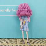 Fashion Brooch Pins for Woman Brooches Cute Girls Cartoon Models Acrylic Brooches Kawaii Pompom Clothing Jewelry Accessories