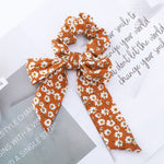 AWAYT Bow Streamers Hair Ring Fashion Ribbon Girl Hair Bands Scrunchies Horsetail Tie Solid Headwear Hair Accessories
