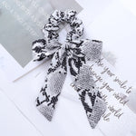 AWAYT Bow Streamers Hair Ring Fashion Ribbon Girl Hair Bands Scrunchies Horsetail Tie Solid Headwear Hair Accessories