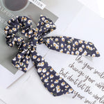 AWAYT Bow Streamers Hair Ring Fashion Ribbon Girl Hair Bands Scrunchies Horsetail Tie Solid Headwear Hair Accessories