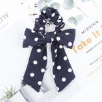 AWAYT Bow Streamers Hair Ring Fashion Ribbon Girl Hair Bands Scrunchies Horsetail Tie Solid Headwear Hair Accessories