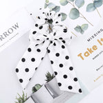 AWAYT Bow Streamers Hair Ring Fashion Ribbon Girl Hair Bands Scrunchies Horsetail Tie Solid Headwear Hair Accessories